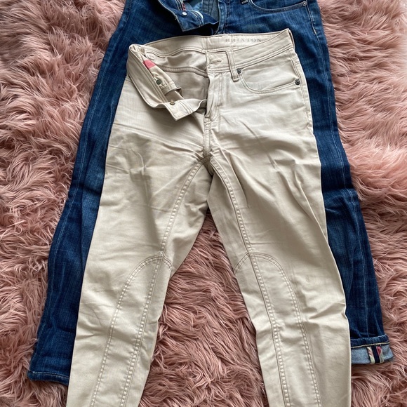 One pair of denim and one pair of cream khaki - Picture 2 of 5